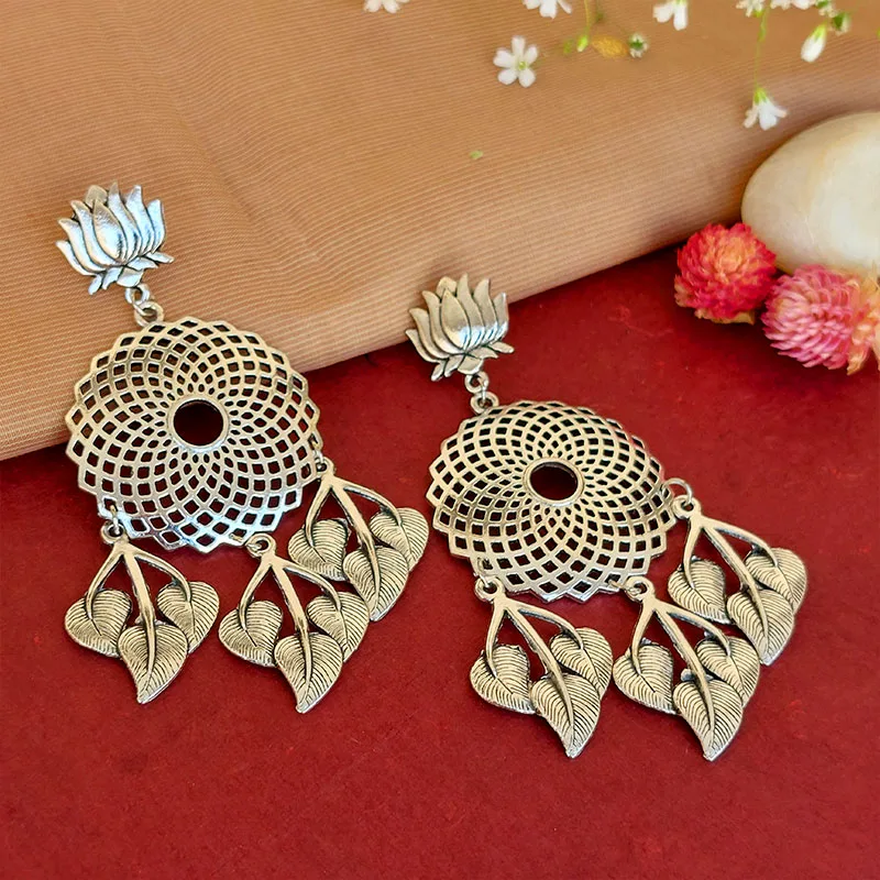 Tina Oxidized Silver Earrings