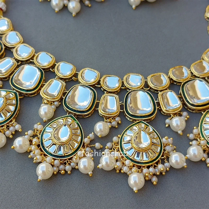 White Wedding Jewellery Set for Bride