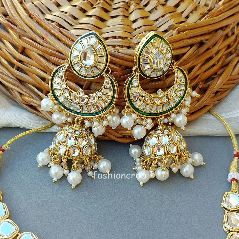 White Wedding Jewellery Set for Bride