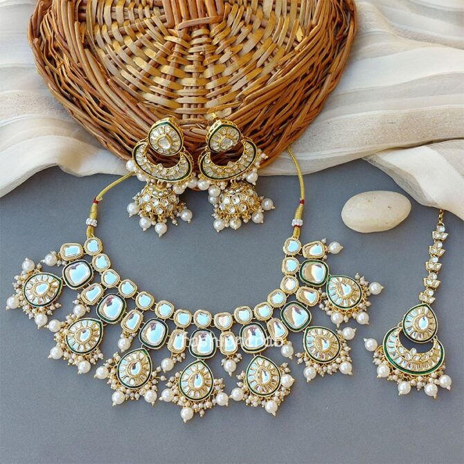 White Wedding Jewellery Set for Bride White Wedding Jewellery Set for Bride
