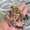 5 Assorted Bracelet Combo for Men - Silver-04 5 Assorted Bracelet Combo for Men - Silver
