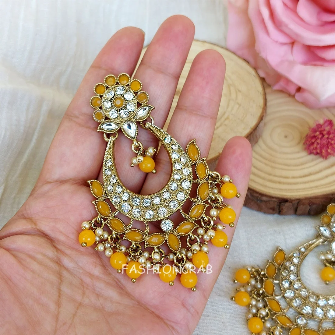 Chandni Yellow Earrings