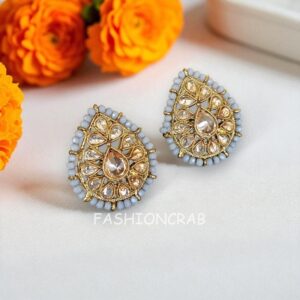 Grey Tikka and Earrings Set
