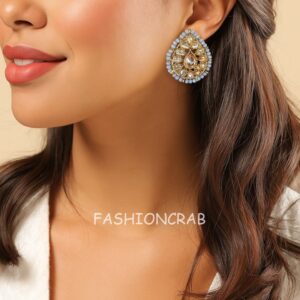 Grey Tikka and Earrings Set