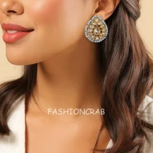 Grey Tikka and Earrings Set
