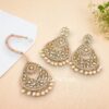 Maang Tikka Set with Earring - Peach