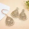 Maang Tikka Set with Earring - Peach