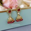 Mouli Jhumka Earrings - Maroon