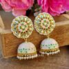 Nayanthara Jhumka Earrings - Light Pink Nayanthara Jhumka Earrings - Light Pink