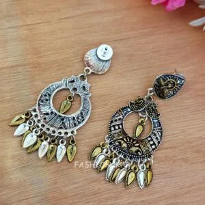 Isha Oxidized Silver Earrings