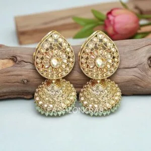 Pista Green Earring and Tikka Set