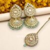 Pista Green Earring and Tikka Set