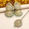 Pista Green Earring and Tikka Set