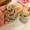 Prachi Chandbali Earrings - Blue-02 Prachi Chandbali Earrings - Blue