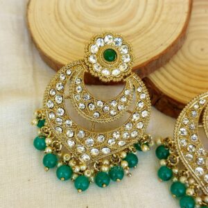Prachi Chandbali Earrings – Green