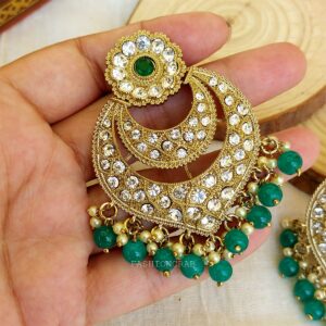 Prachi Chandbali Earrings – Green