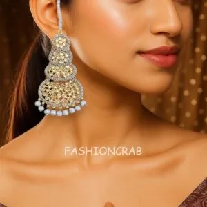 Rani Maang Tikka Set – Grey