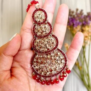 Rani Maang Tikka Set – Maroon