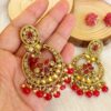 Sara Chandbali Earrings - Maroon-03 Sara Chandbali Earrings - Maroon