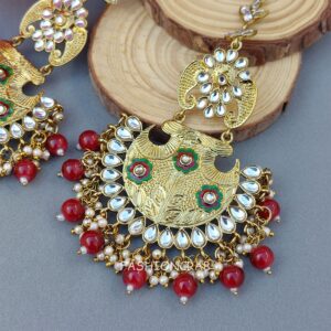 Aditi Chandbali Earrings - Maroon