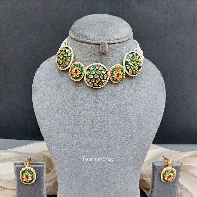 Anushka Choker Pearl Necklace Set-05 Anushka Choker Pearl Necklace Set