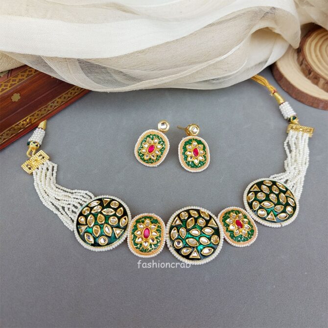 Anushka Choker Pearl Necklace Set