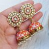 Idika Orange Jhumka Earring-03 Idika Orange Jhumka Earring