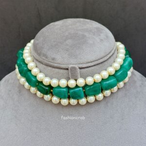 Jennifer Pearl Choker - Green