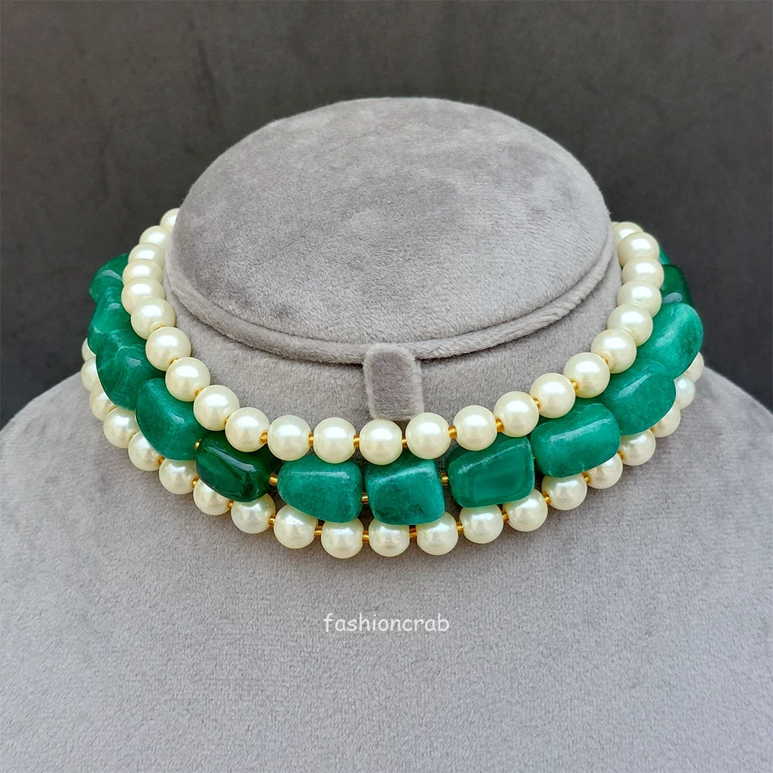 Jennifer Pearl Choker - Green