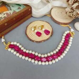 Jennifer Pearl Choker - Pink