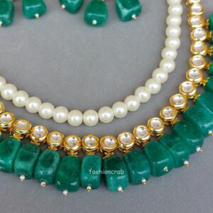 Kareena Green Kundan Jewellery Set