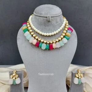 Kareena Multicolor Kundan Jewellery Set