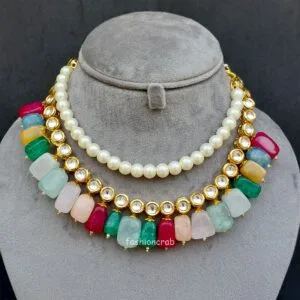 Kareena Multicolor Kundan Jewellery Set
