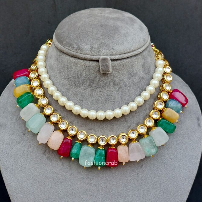 Kareena Multicolor Kundan Jewellery Set