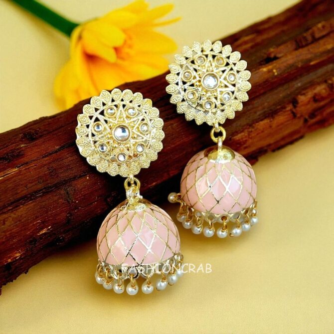 Avanya Orange Jhumka-03 Avanya Orange Jhumka