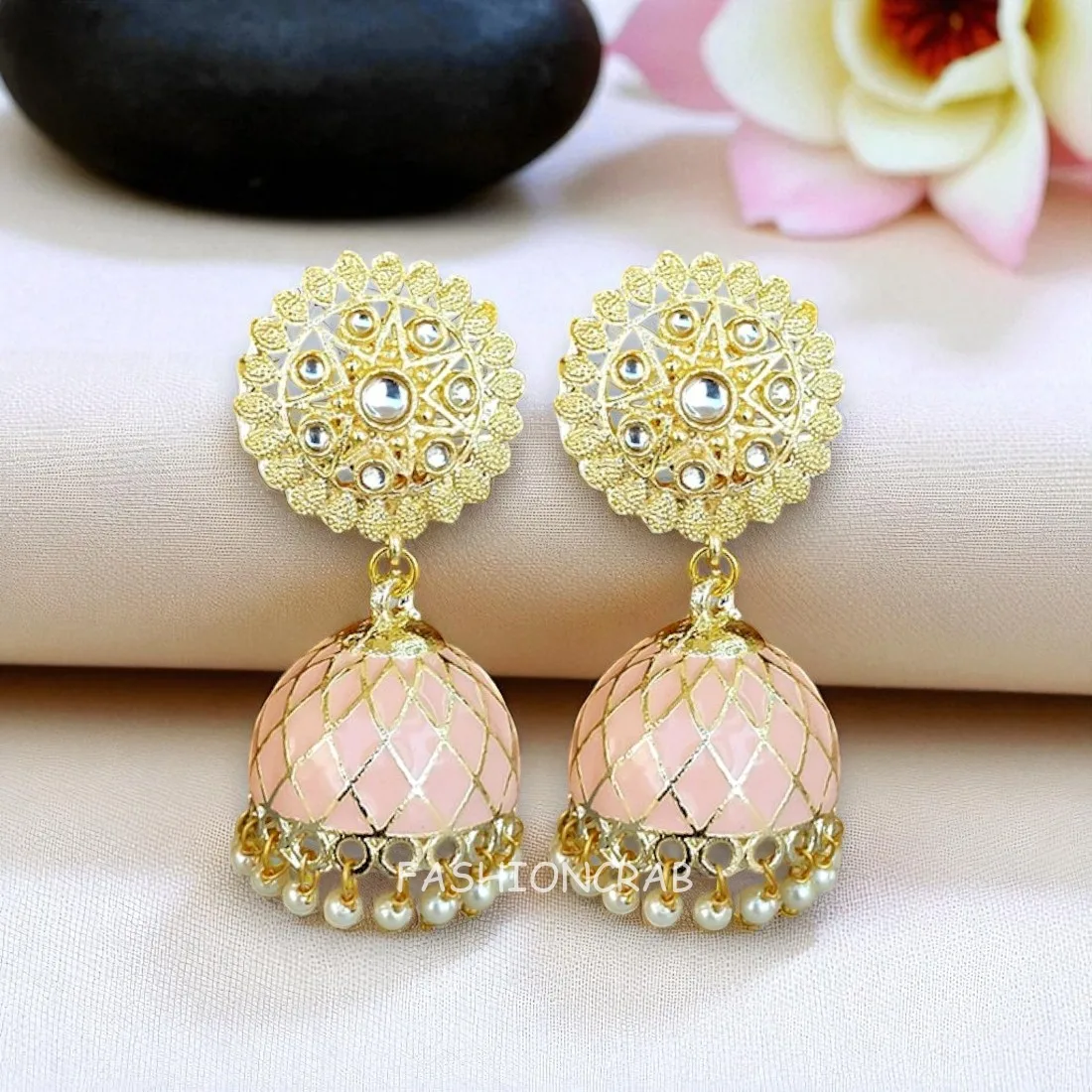 Avanya Orange Jhumka