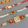 Beautiful Rakhi Combo Set of 6-02 Beautiful Rakhi Combo Set of 6