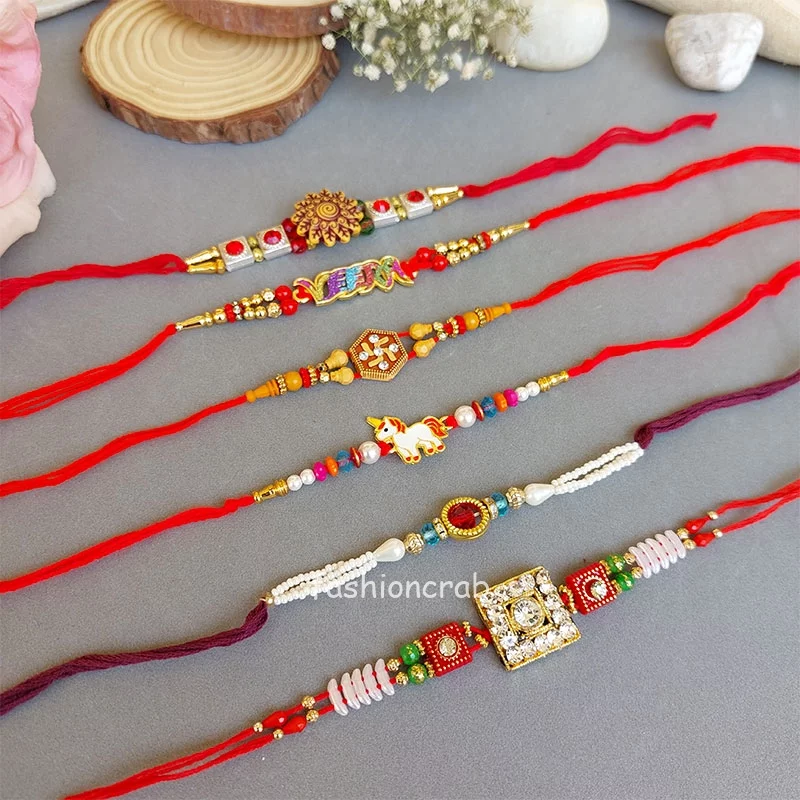 Beautiful Rakhi Combo Set of 6