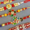 Fancy Rakhi Combo Set of 6-03 Fancy Rakhi Combo Set of 6