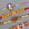 Handmade Rakhi Combo Set of 6-02 Handmade Rakhi Combo Set of 6