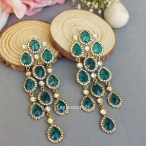 Jennifer Western Earrings - Peacock Blue