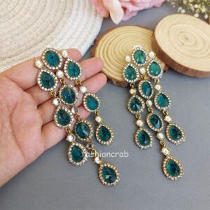 Jennifer Western Earrings - Peacock Blue