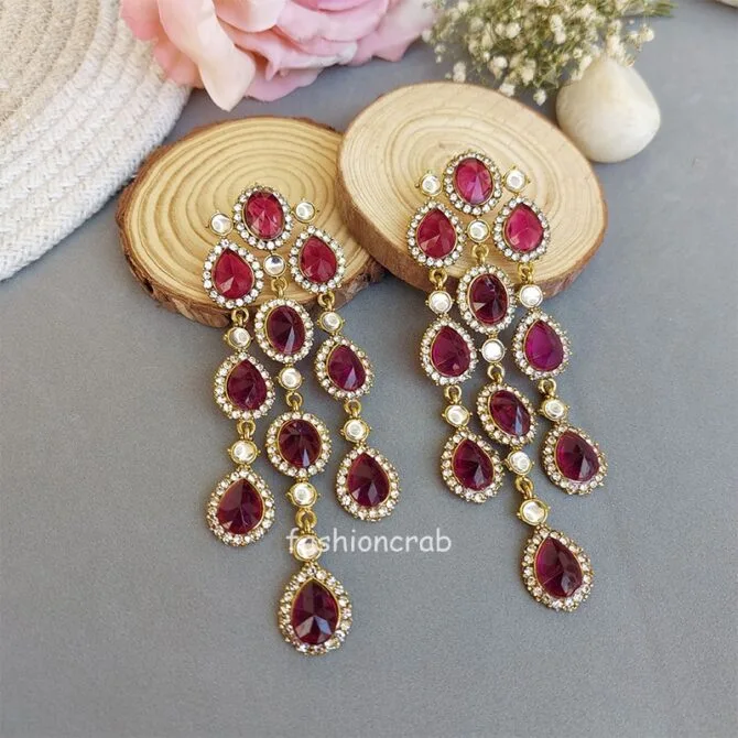 Jennifer Western Earrings - Wine Jennifer Western Earrings - Wine