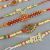 Kundan Rakhi Set of 6