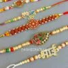 Kundan Rakhi Set of 6-01 Kundan Rakhi Set of 6