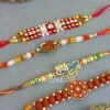 Kundan Rakhi Set of 6-02 Kundan Rakhi Set of 6