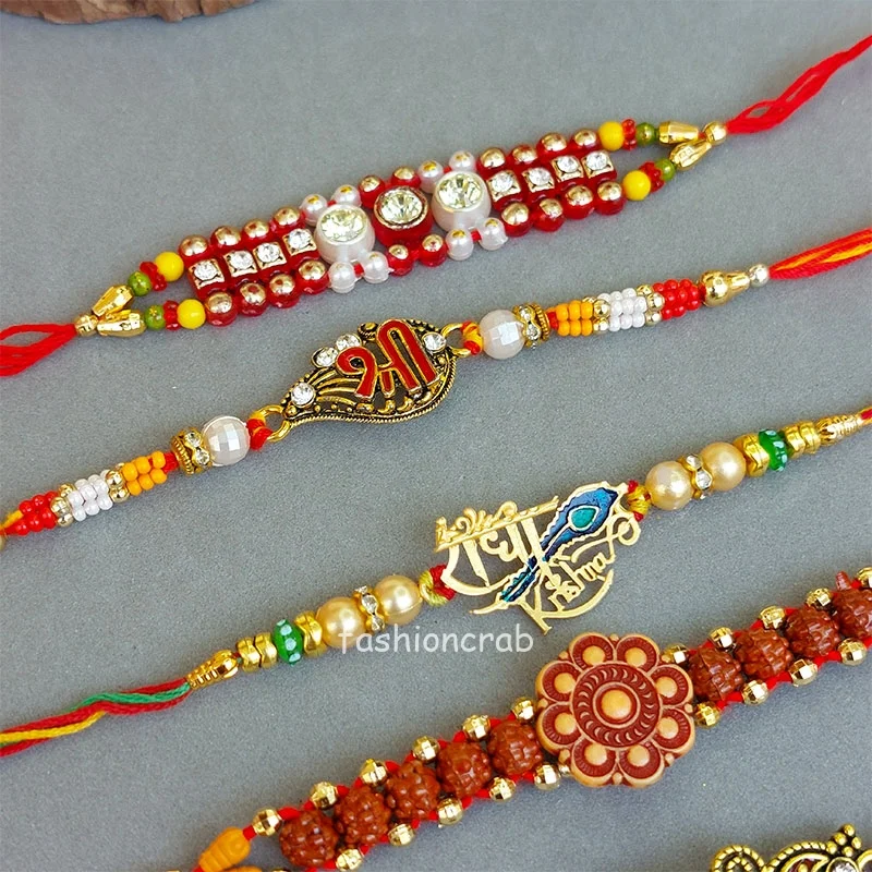 Kundan Rakhi Set of 6