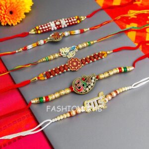 Kundan Rakhi Set of 6
