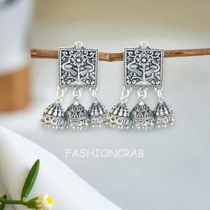 Oxidised German Silver Earrings