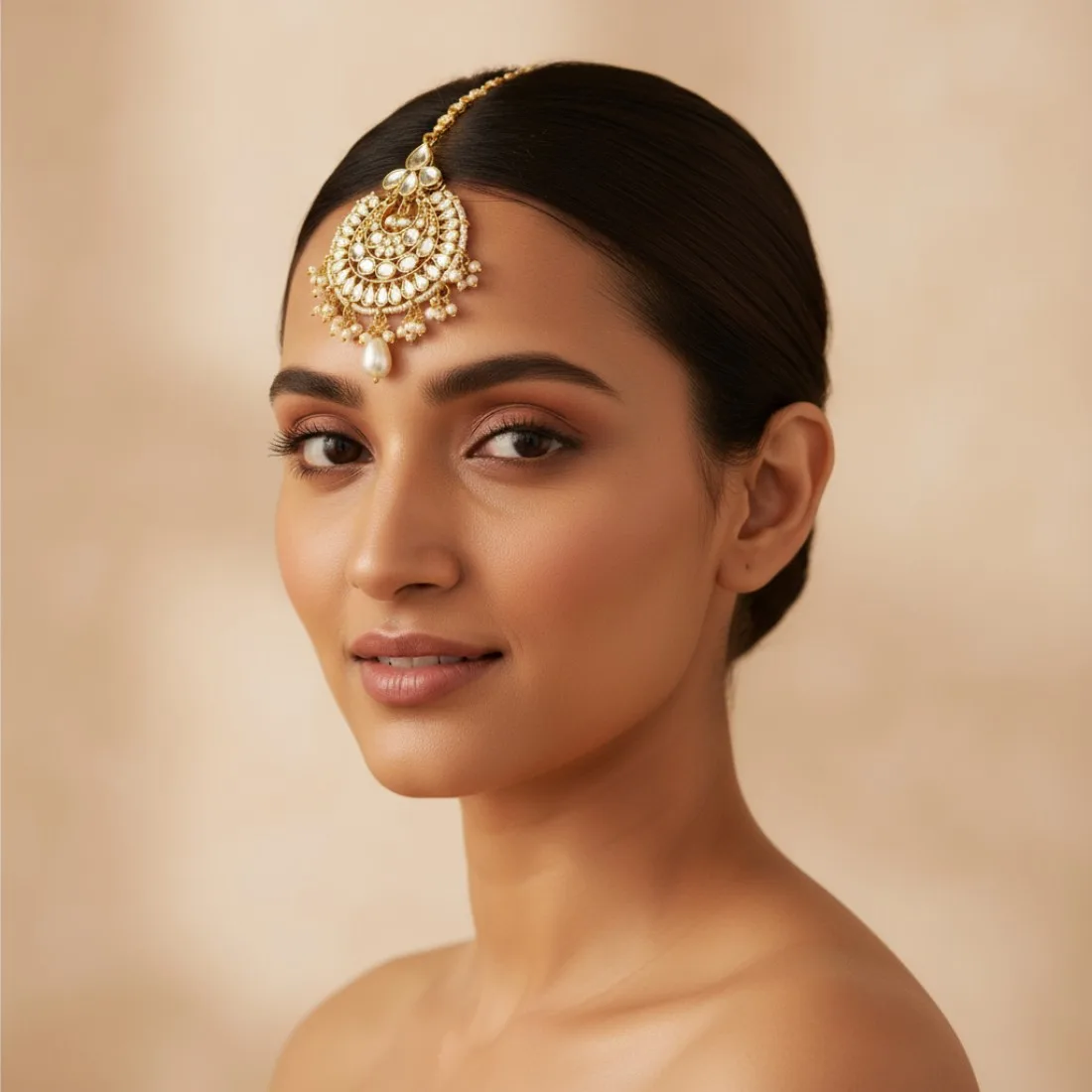 Rashmika Kundan Maang Tikka